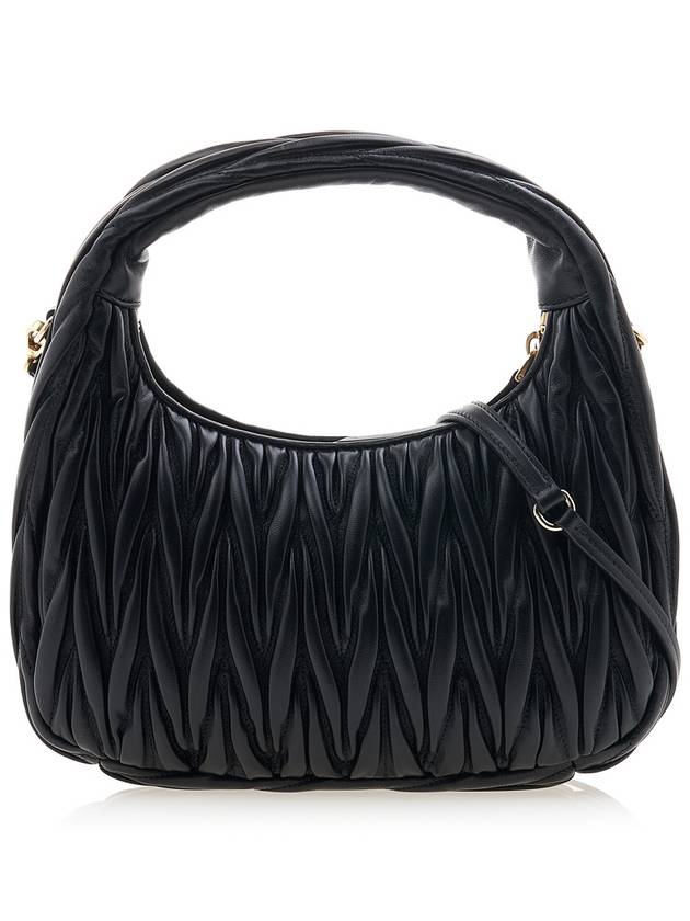 Wander Materasse Nappa Leather Shoulder Bag Black - MIU MIU - BALAAN 4