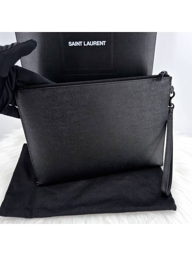 Monogram Men s Clutch Bag Black 667686 - SAINT LAURENT - BALAAN 3