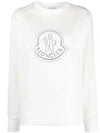 Crystal Logo Sweatshirt Off White - MONCLER - BALAAN 2