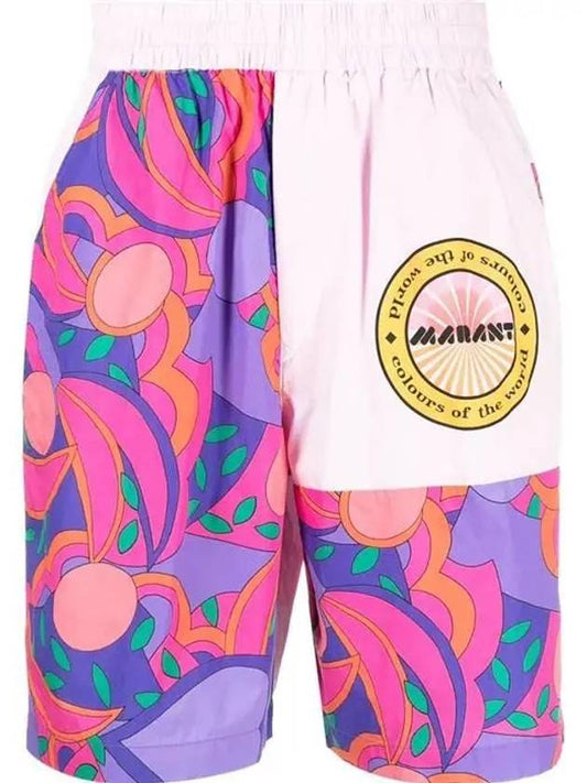 Women's Graphic Printing Bermuda Shorts Pink - ISABEL MARANT - BALAAN.