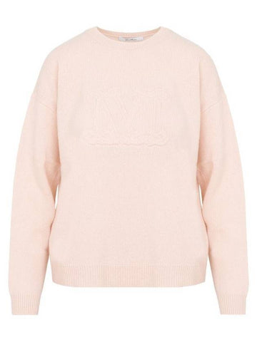 Aster M Logo Cashmere Knit Top Nude - MAX MARA - BALAAN 1