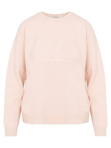 Aster M Logo Cashmere Knit Top Nude - MAX MARA - BALAAN 1