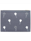 Pebble Grain Half Drop Print Medium Clutch Bag Dark Gray - THOM BROWNE - BALAAN.