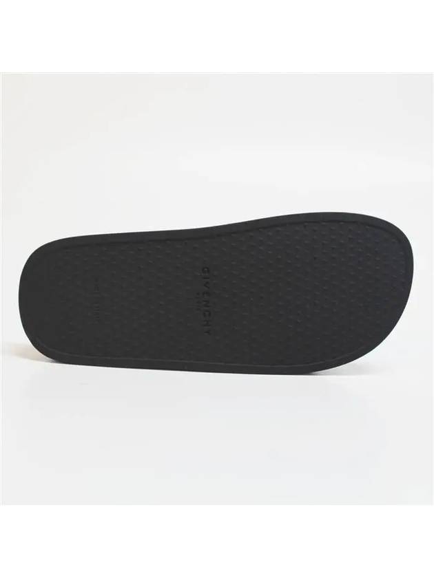 Logo Rubber Slide Slippers Black - GIVENCHY - BALAAN 6