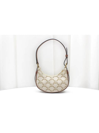 Triope Mini Ava White Hobo Bag - CELINE - BALAAN 1