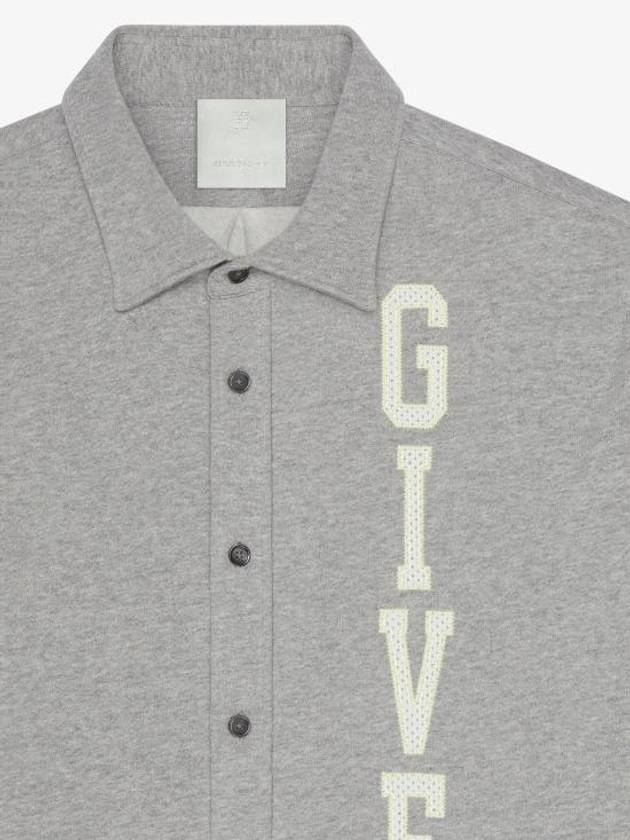 College Cotton Short Sleeve Shirt Grey - GIVENCHY - BALAAN 6