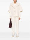 Women's Aleggio Teddy Fabric Short Fur Jacket White - MAX MARA - BALAAN 3