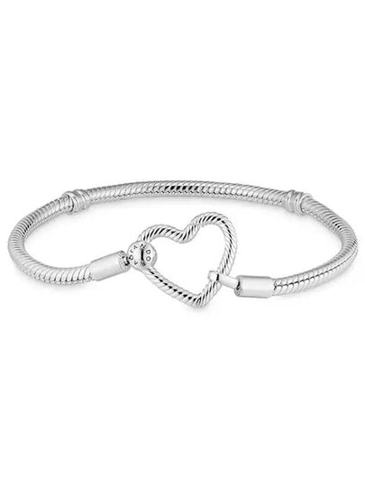 Moments Clasp Snake Chain Bracelet Silver - PANDORA - BALAAN 2