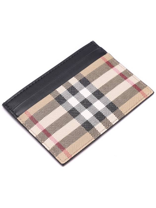 SANDON Vintage Check Card Wallet Beige - BURBERRY - BALAAN 6