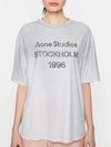 Stamp Logo Short Sleeve T-Shirt Grey Melange - ACNE STUDIOS - BALAAN 2