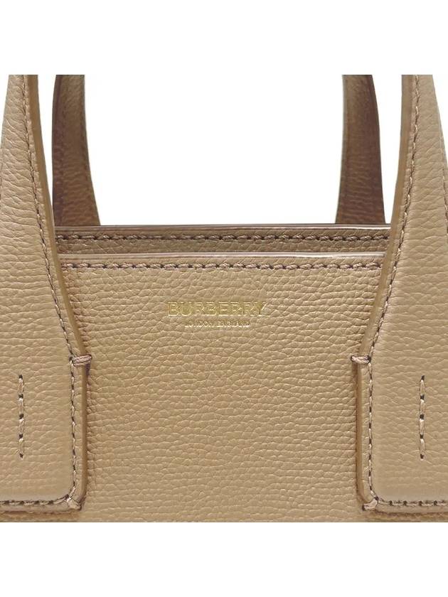 New House Check Small Banner Tote Bag Camel - BURBERRY - BALAAN 5