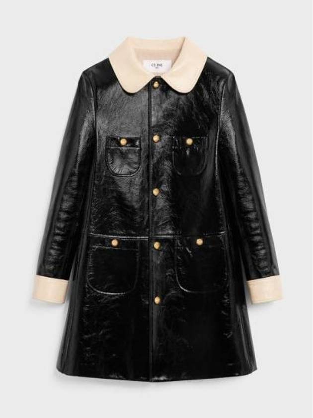 Babydoll Leather Single Coat Black - CELINE - BALAAN 2