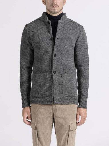 Made In Italy Texture Wool Blend Knit Cardigan Jacket F INJK50 - PANICALE - BALAAN 1