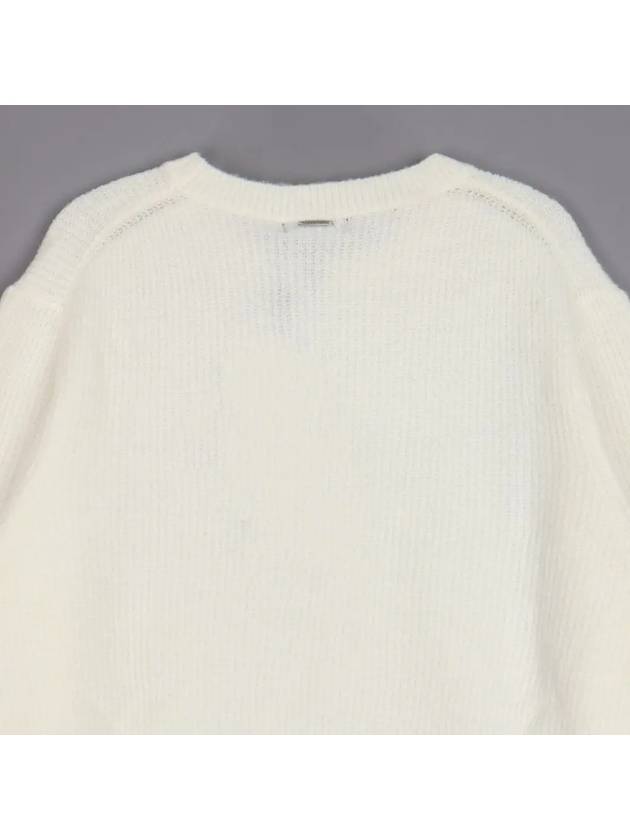 Men's slim fit white round wool knit ANIT104 - IKALOOOK - BALAAN 5