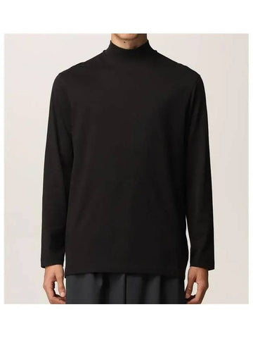 Y3 logo mockneck long sleeve tshirt - YOHJI YAMAMOTO - BALAAN 1