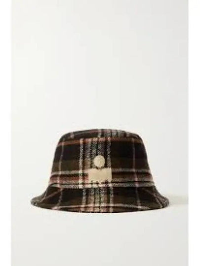 Haleyh Wool Blend Check Bucket Hat Green - ISABEL MARANT - BALAAN 2