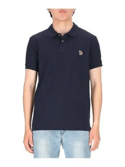 Zebra Logo Patch Polo Shirt Navy - PAUL SMITH - BALAAN 2