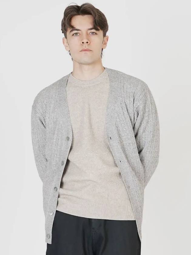 Silket Cable Y neck Cardigan Gray - CHANCE'S NOI - BALAAN 3