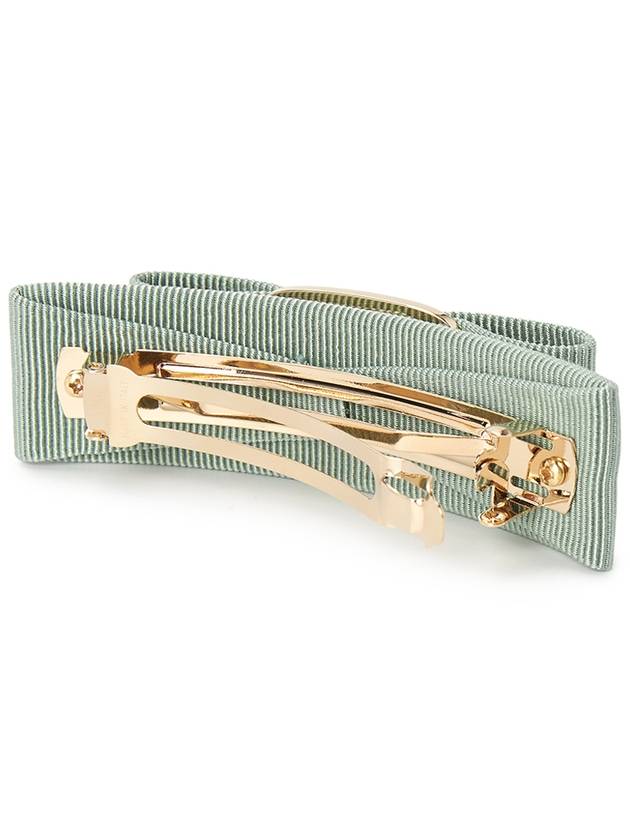 Vara Bow Hair Clip Green - SALVATORE FERRAGAMO - BALAAN 4