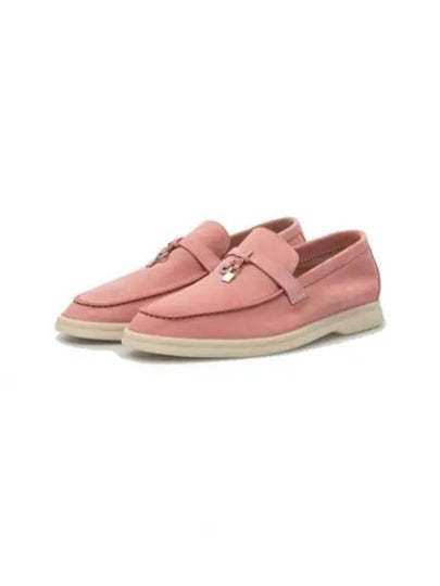 Summer Charms Walk Suede Loafers Sorbet Pink - LORO PIANA - BALAAN 2