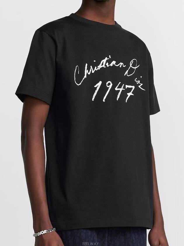 Handwritten Short Sleeve T-Shirt Black - DIOR - BALAAN 3