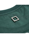 Back Logo Round Neck Cotton Short Sleeve T-Shirt Green - WOOYOUNGMI - BALAAN 7