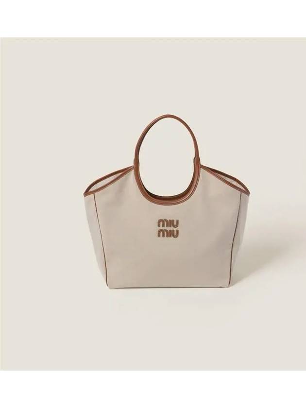 Ivy Canvas Tote Bag Beige Brandy - MIU MIU - BALAAN 2