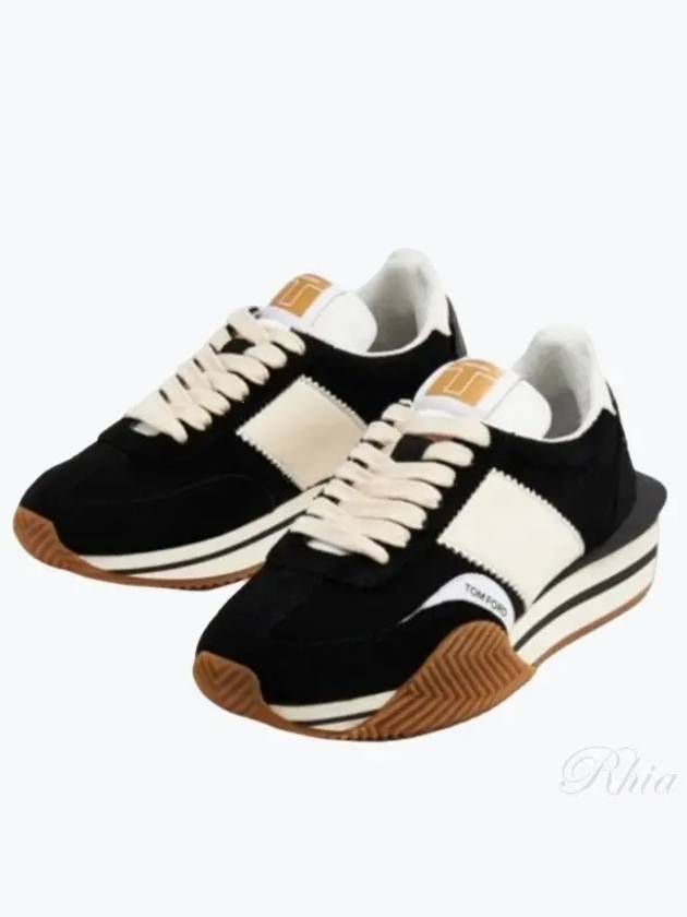 Suede James Sneakers Black Cream - TOM FORD - BALAAN 2