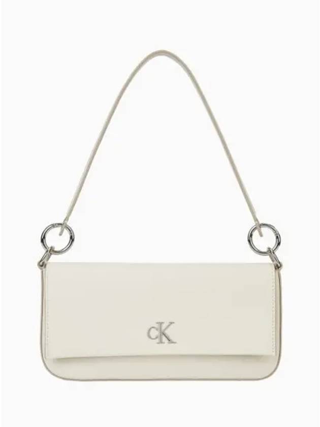 JEANS Women s CKJ Minimal Monogram Flap Wrap Shoulder Pouch Bag 4K3000G 67U - CALVIN KLEIN - BALAAN 1