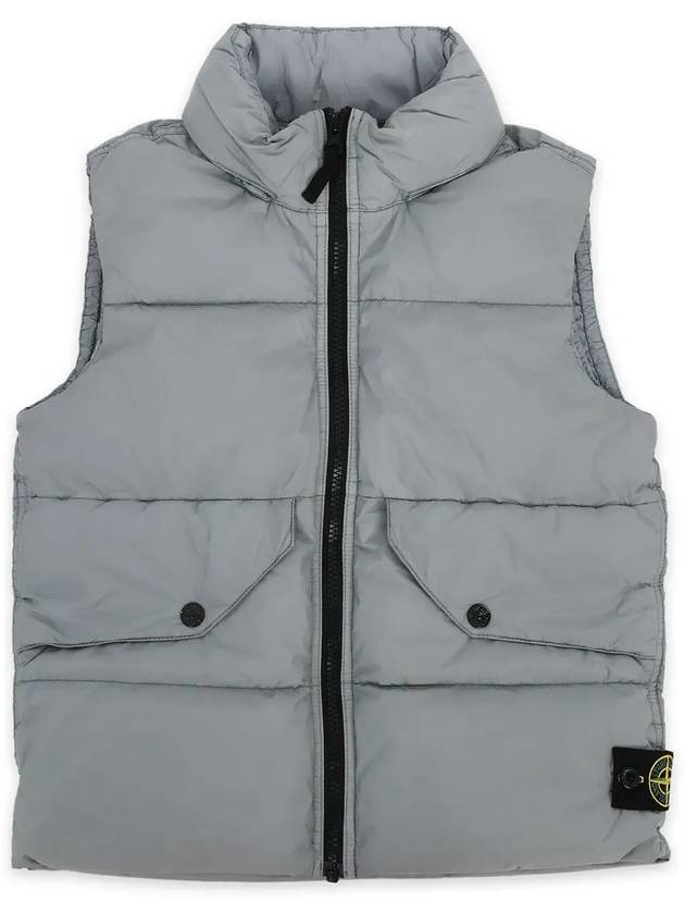 Kids Wappen Patch Down Padded Vest Grey - STONE ISLAND - BALAAN 4