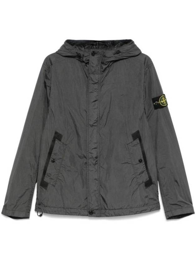 4100092 Crinkle Reps R-NY Wind Resistant Anti Drop Hooded Jacket Grey - STONE ISLAND - BALAAN 2