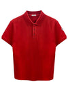 Logo Patch Polo Shirt Red - MONCLER - BALAAN 2