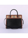 Vintage Check Two-Handle Title Small Tote Bag Black - BURBERRY - BALAAN 3