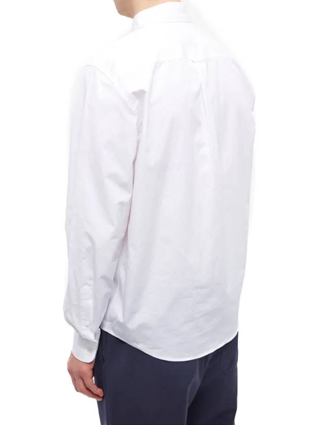 Small Fox Head Patch Classic Long Slevee Shirt White - MAISON KITSUNE - BALAAN 4