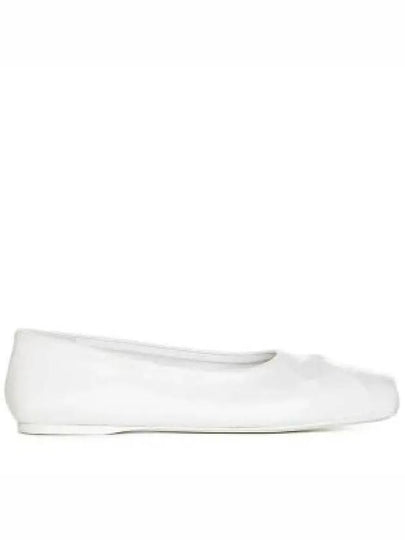 Bow Embossed Leather Ballerina White - MARNI - BALAAN 2