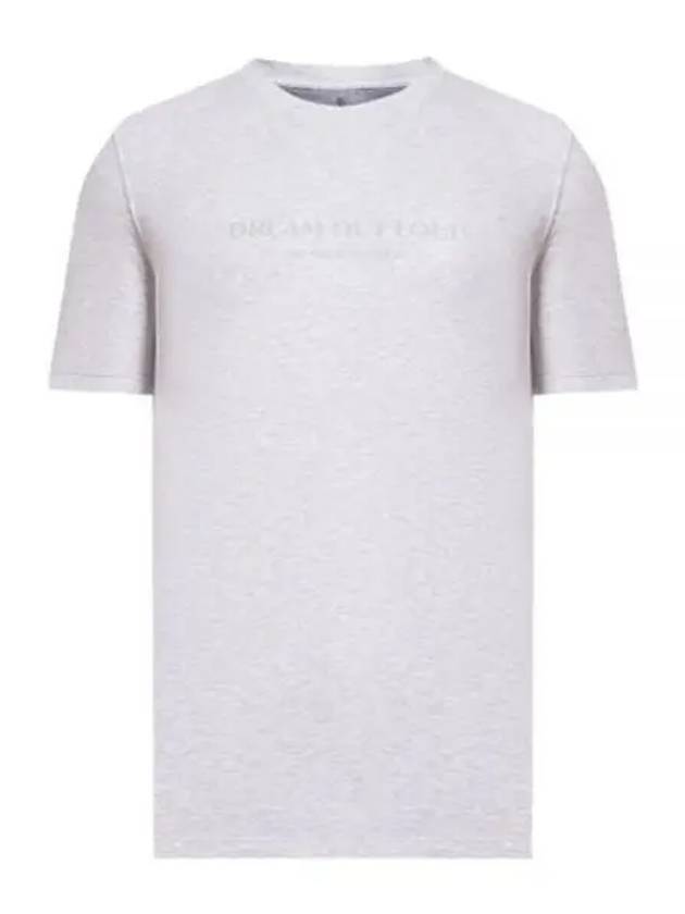 Print Crew Neck Cotton Jersey Short Sleeve T-Shirt Grey - BRUNELLO CUCINELLI - BALAAN 2