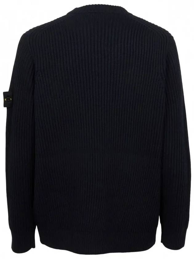 Full Rib Wool Knit Top Black - STONE ISLAND - BALAAN 4