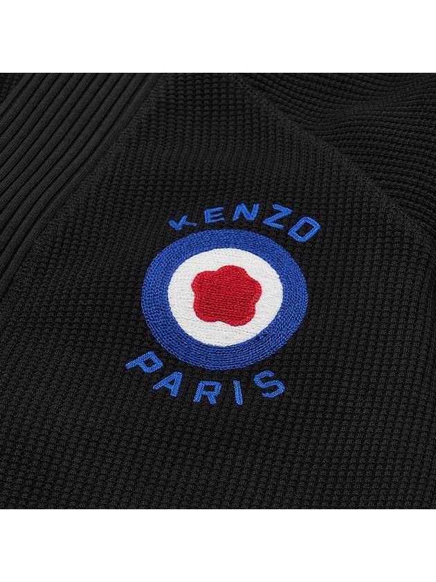 Paris Target Logo Cotton Cardigan Black - KENZO - BALAAN 10