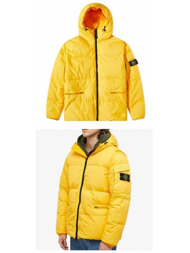 Men's Wappen Patch Crinkle Wraps Padding Yellow - STONE ISLAND - BALAAN 5