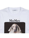 Print Cotton Short Sleeve T-Shirt White - MAX MARA - BALAAN 4