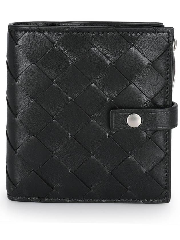 Intrecciato Zipper Half Wallet Black - BOTTEGA VENETA - BALAAN 2