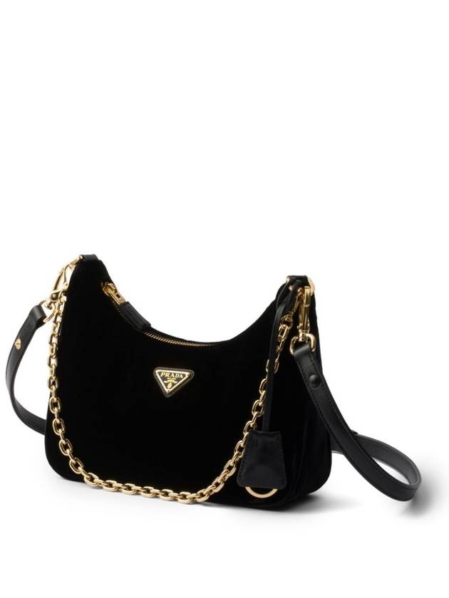 Re Edition Velvet Mini Bag Black - PRADA - BALAAN 3