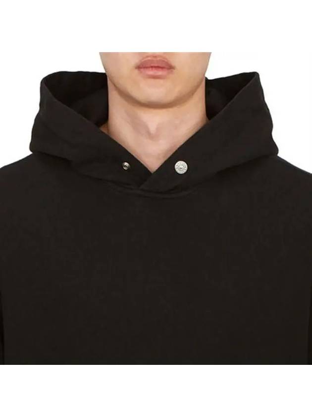 Compass Badge Cotton Hoodie Black - STONE ISLAND - BALAAN 7