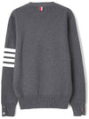 Milano Stitch 4-Bar Cardigan Medium Grey - THOM BROWNE - BALAAN 4