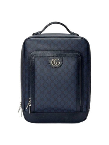 Ophidia GG Medium Backpack Navy - GUCCI - BALAAN 1