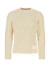 Logo Patch Basic Knit Top Ivory - AMI - BALAAN 2