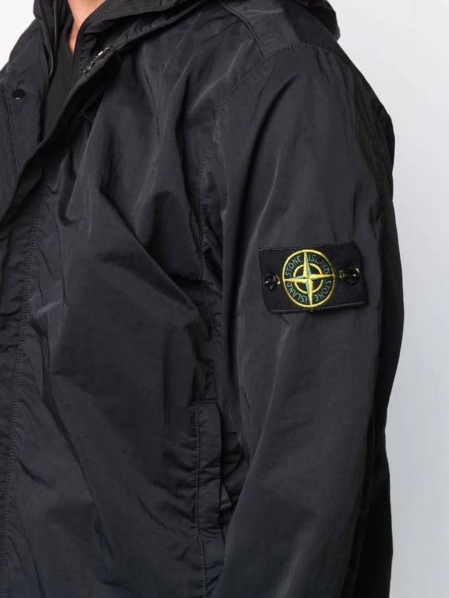 Men's Wappen Patch Nylon Twill Track Jacket Black - STONE ISLAND - BALAAN 5