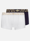 Men's Greca Border Draws 2 Pack Briefs White Blue - VERSACE - BALAAN 2