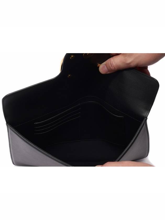 Women's V Logo Clutch Bag Black - VALENTINO - BALAAN 7