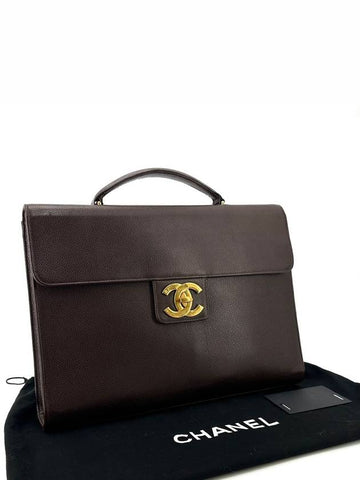 Caviar gold logo briefcase - CHANEL - BALAAN 1